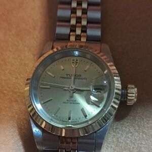 Rolex Ladies Tudor Princess Oystergate Silver and Gold Self-Winding Watch